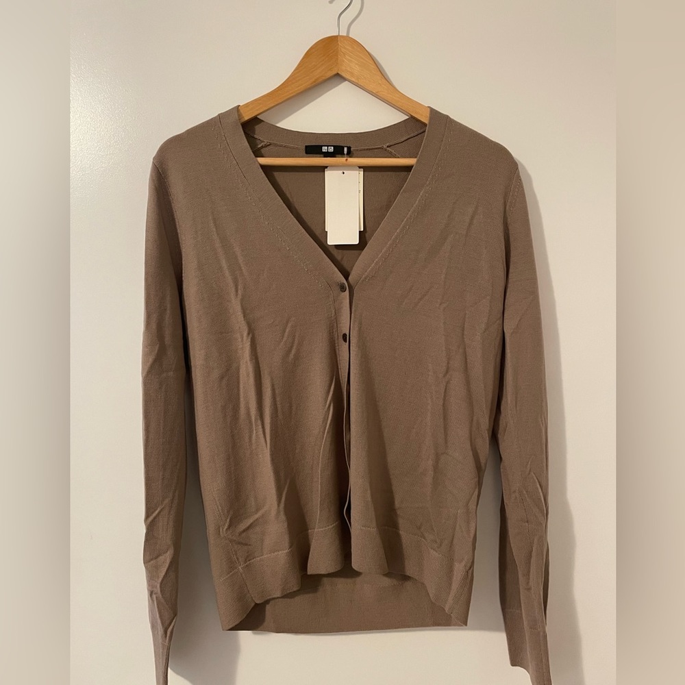 Uniqlo brown cardigan